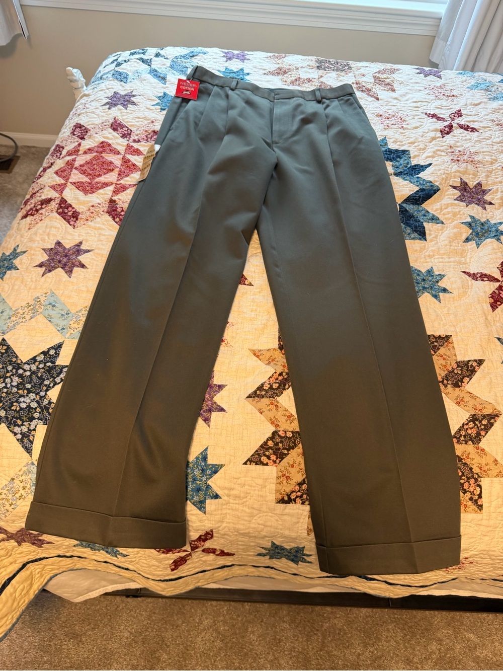 Brand new men's Dockers pants in an olive khaki